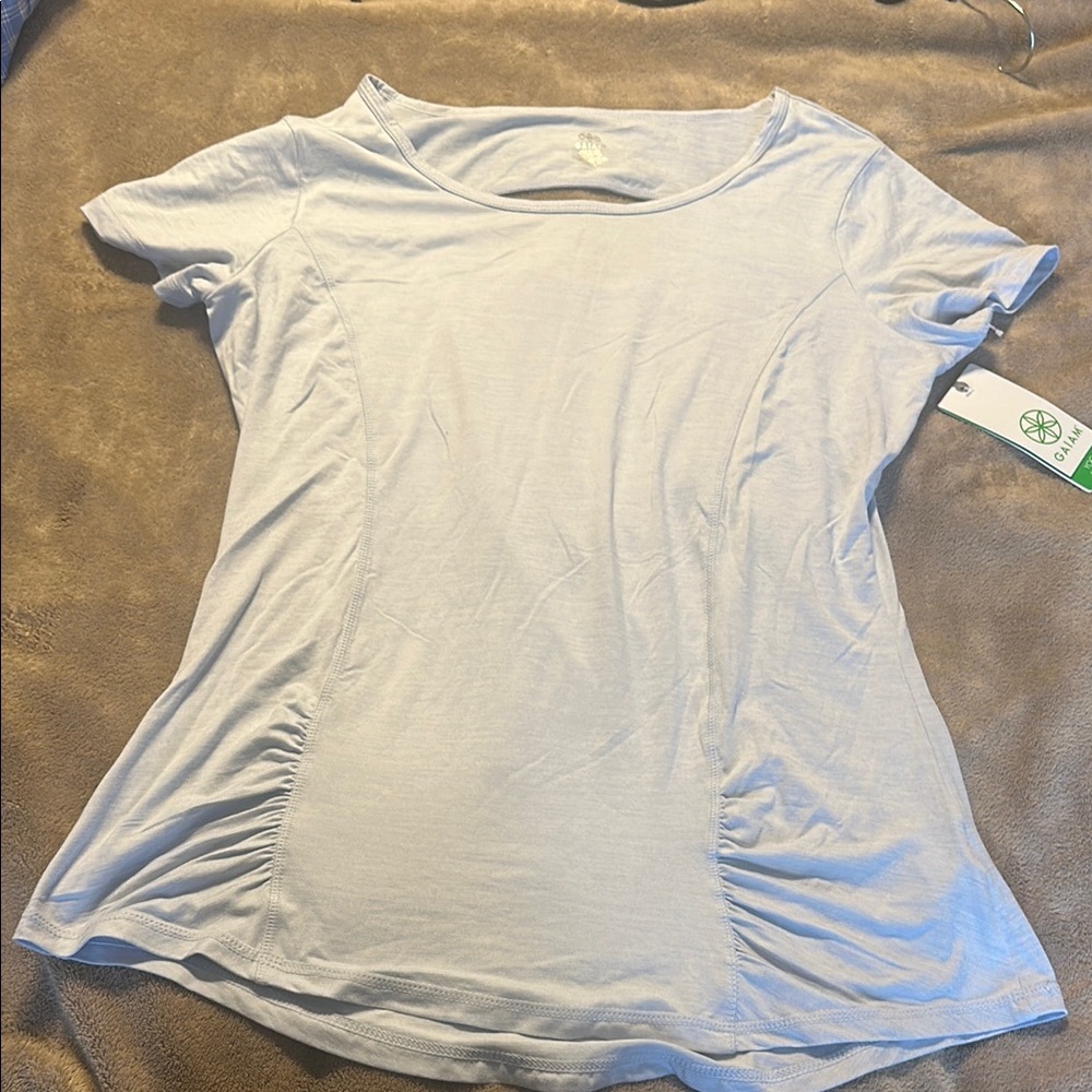 GAIAM Blue Fitted Short Sleeve T-Shirt